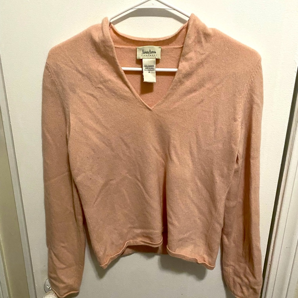 Neiman Marcus Pink Cashmere Shirt